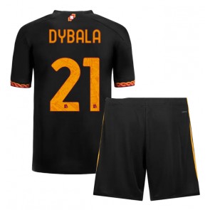 AS Roma Paulo Dybala #21 babykläder Tredje Tröja barn 2023-24 Korta ärmar (+ Korta byxor)